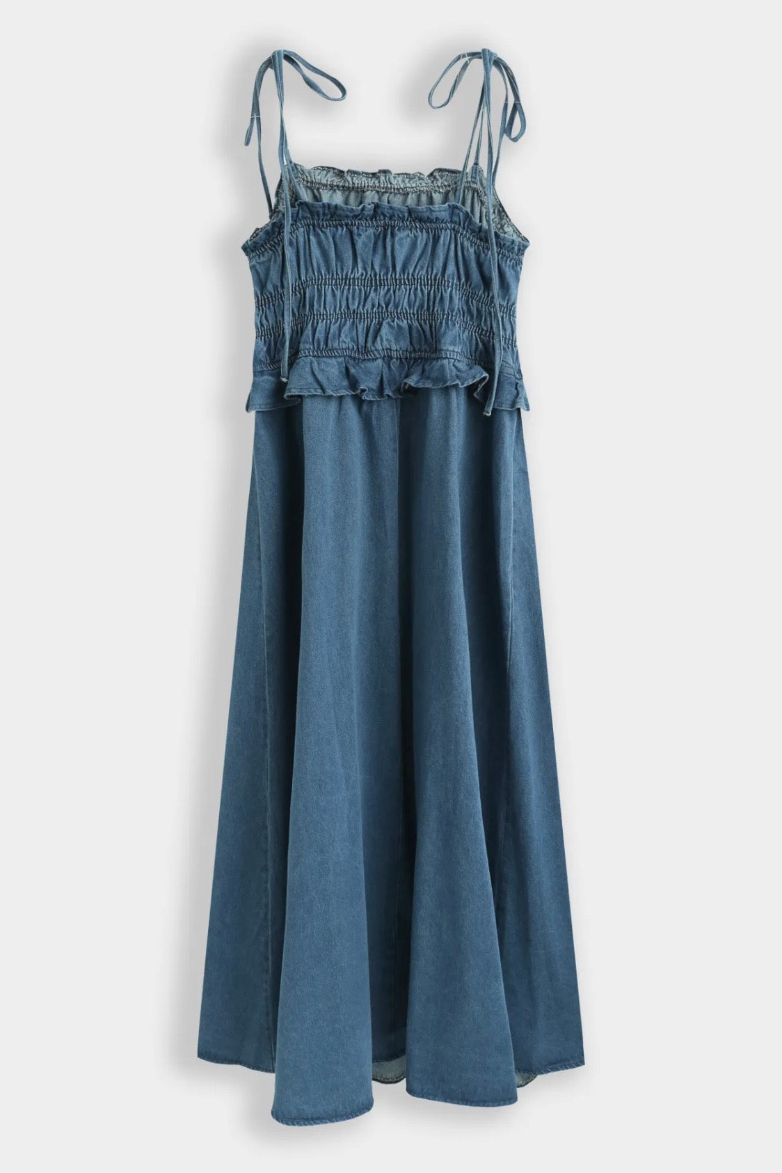 Denim midi jurk - detail 1