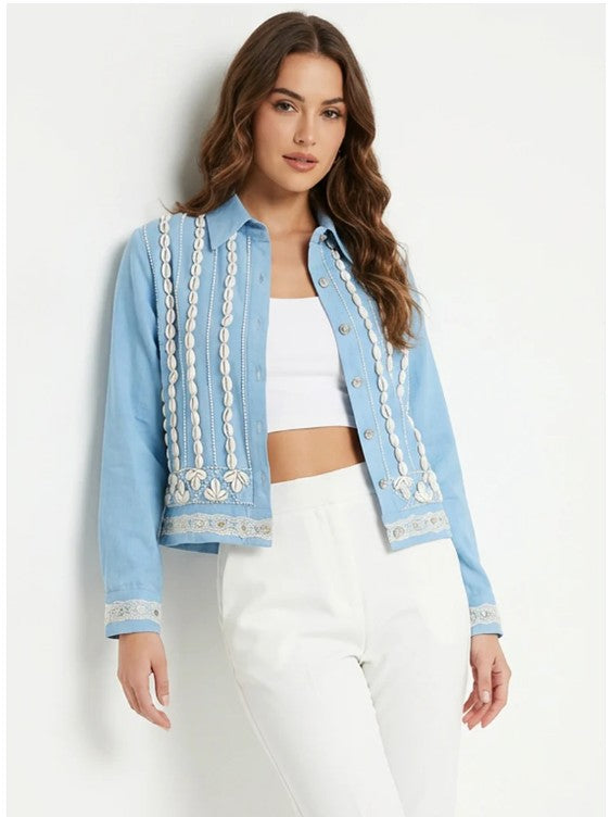 ibBan Women's Embroidered Jacket Amara