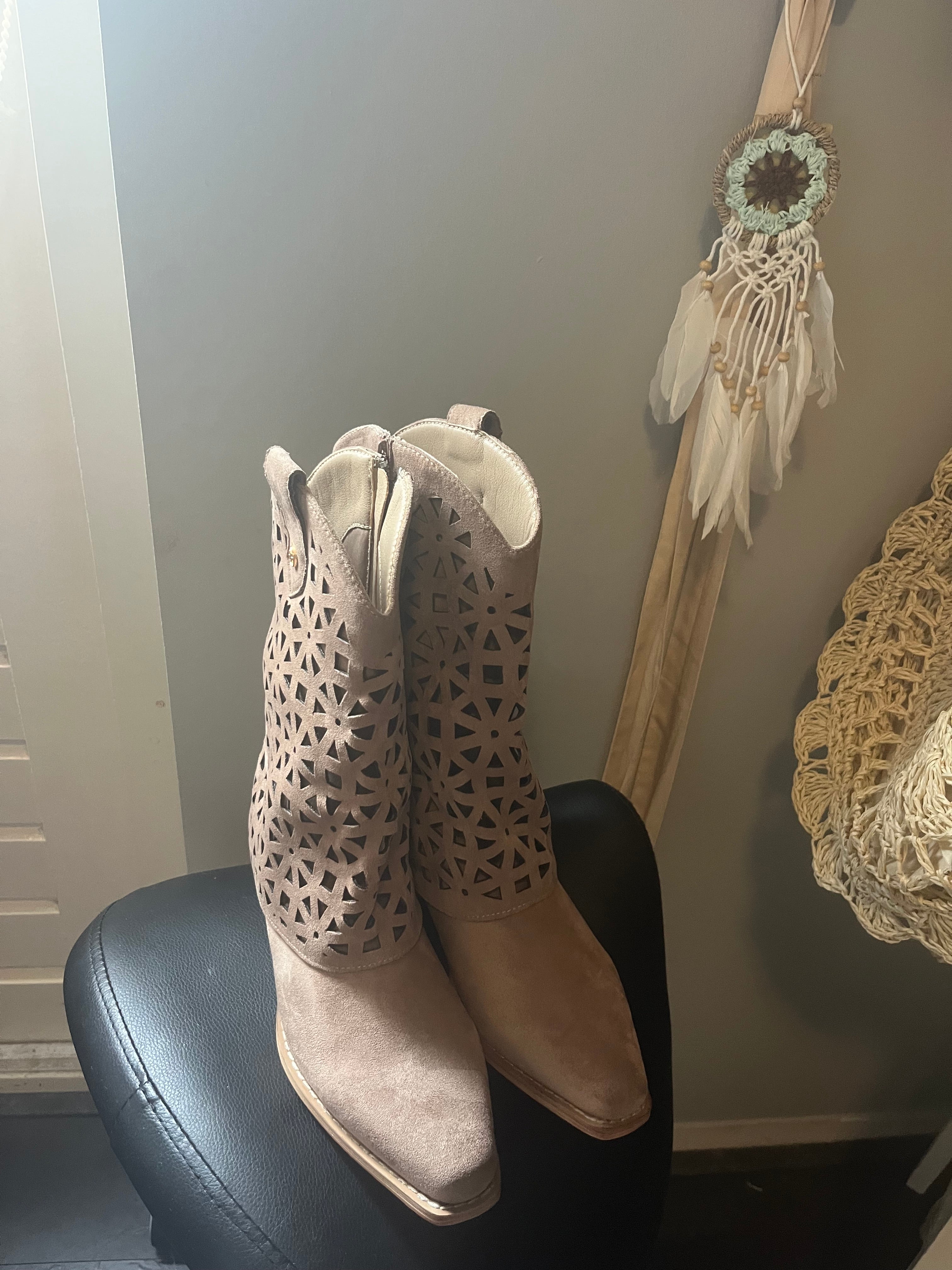 Cowboylaars Dubbele Schacht Khaki