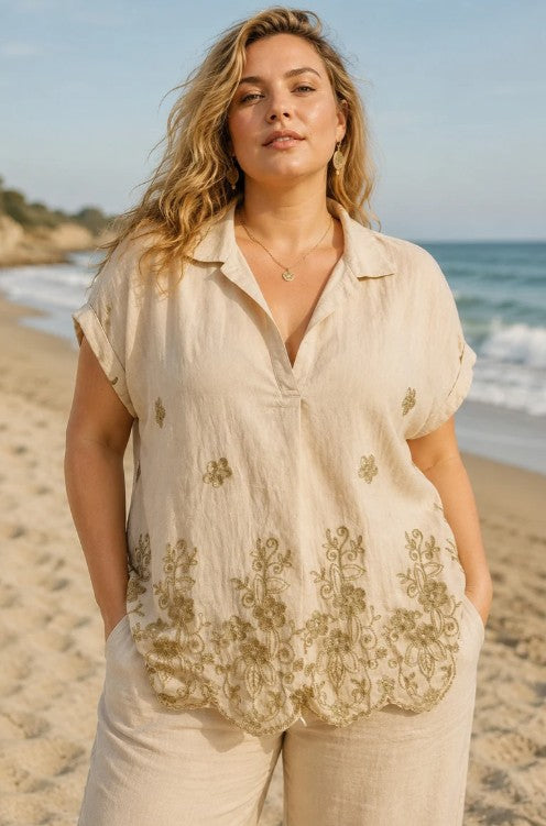 Blousje Hermosa beige