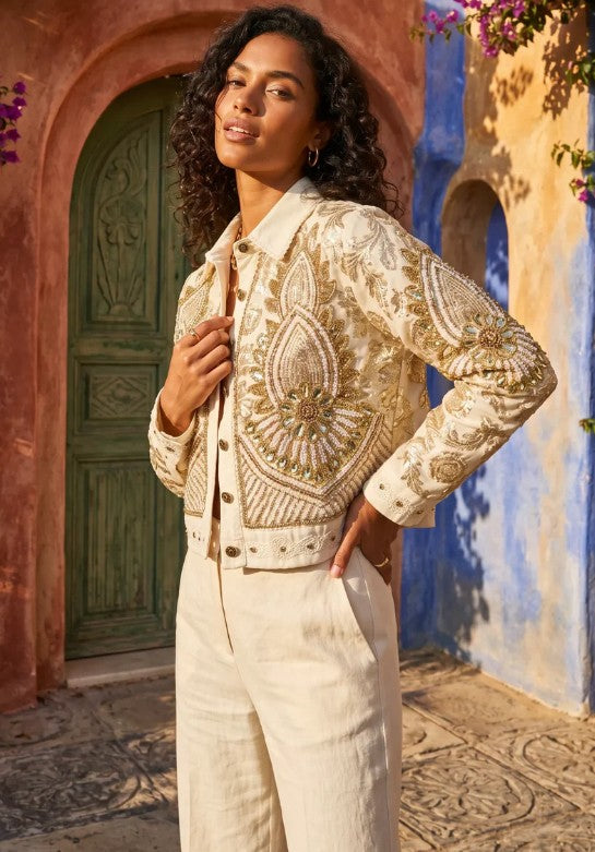 ibBan Hand Embroidered Jacket Vidha