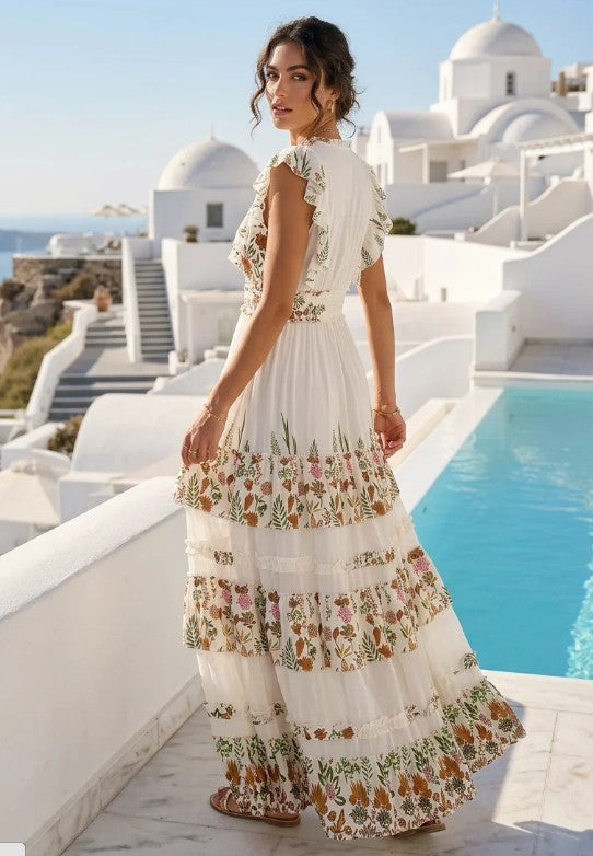 ibBan Hand Embroidered Cotton Long Dress Aina