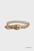 Gevlochten riem camel - productfoto
