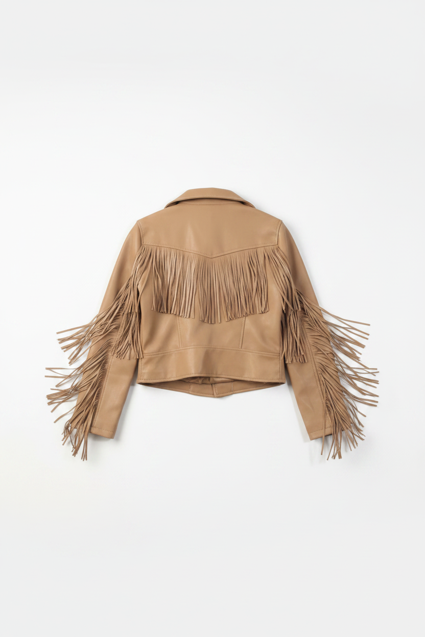 Fringe Jacket Flatlay Achterkant