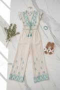 Jumpsuit Dara flatlay aqua
