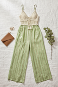 Jumpsuit flatlay groen