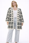 Crochet Dream Vest zwart wit patchwork
